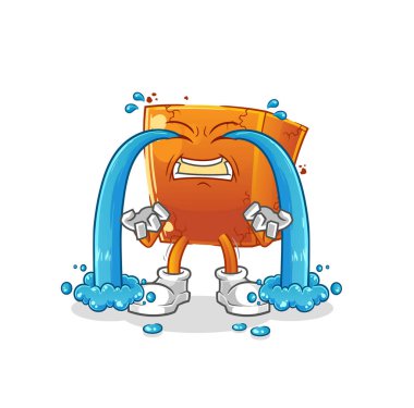 Tuğla ağlama çizimi. karakter vektörü