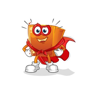 Tuğla kahraman vektörü. çizgi film karakteri