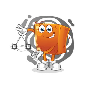 Brick hipnotize edici çizgi film. çizgi film maskotu vektörü