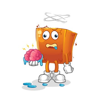 Brick beyin vektörü değil. çizgi film karakteri