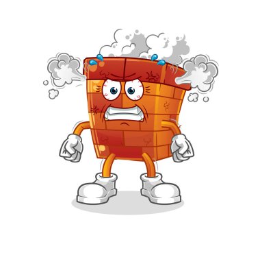 Baca çok kızgın bir maskot. çizgi film vektörü