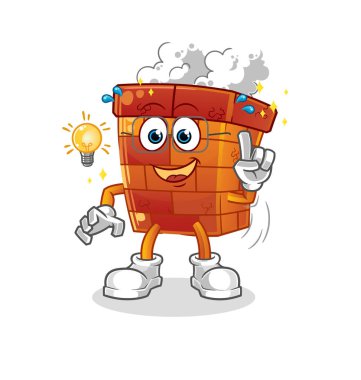 Bacanın bir fikir karikatürü var. maskot vektörü