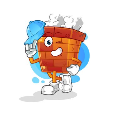 Baca genç oğlan karakteri çizgi film