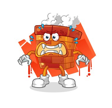 Baca canavar vektörü. çizgi film karakteri