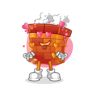 Bacanın düşüşü aşk vektörü. çizgi film karakteri