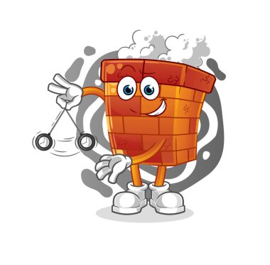 Baca hipnotize edici çizgi film. çizgi film maskotu vektörü