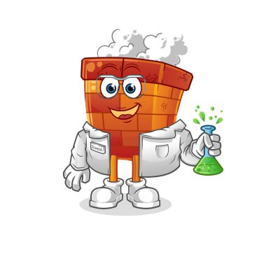 Baca bilimci karakteri. çizgi film maskotu vektörü