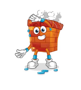 Baca germe karakteri. çizgi film maskotu vektörü