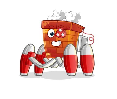 Geleceğin robot bacası. çizgi film karakteri