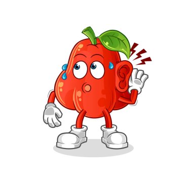 su elması dinleme vektörü. çizgi film karakteri