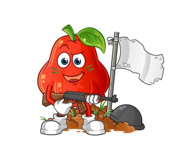 Su Elması Ordusu karakteri. çizgi film maskotu vektörü