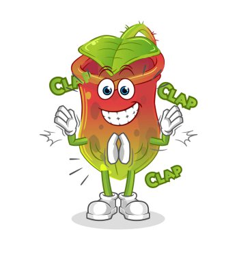 İllüstrasyon için alkış gerekiyor. karakter vektörü