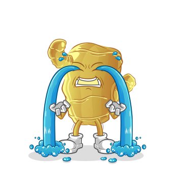 Kızıl ağlayan illüstrasyon. karakter vektörü