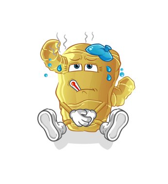 Kızıl hastalıklı vektör. çizgi film karakteri