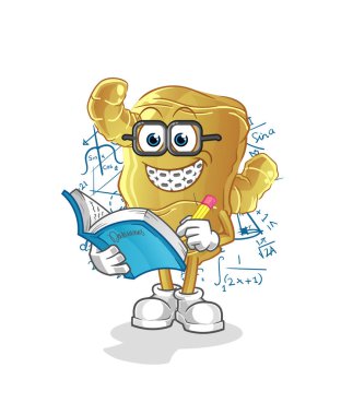 Zencefilli inek çizgi filmi. çizgi film maskotu vektörü