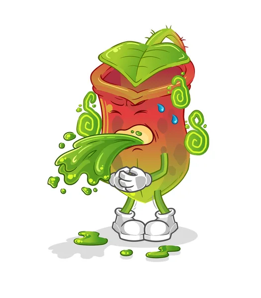 Nepenthes Geven Tekenfilm Tekenfilm Mascotte Vector — Stockvector