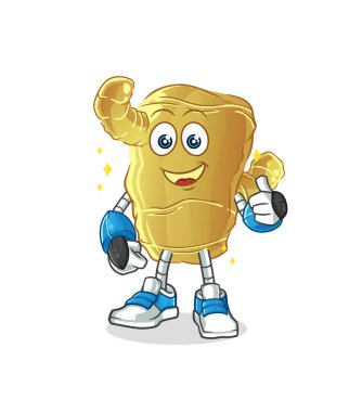 Kızıl robot karakter. çizgi film maskotu vektörü