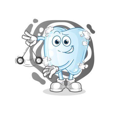 Köpüklü diş hipnotize edici çizgi film. çizgi film maskotu vektörü