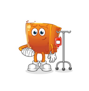 İllüstrasyonda tuğla hastalığı. karakter vektörü