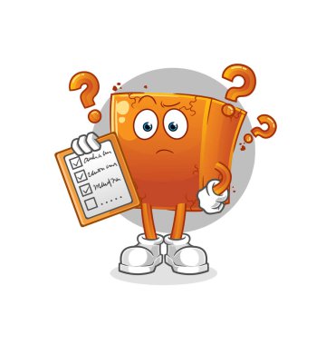 Brick program listesi vektörü. çizgi film karakteri