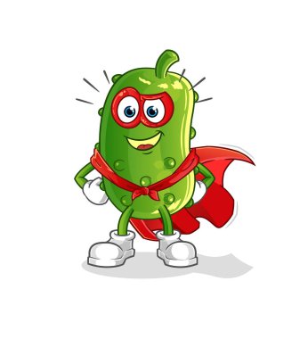 Salatalık kahramanları vektörü. çizgi film karakteri