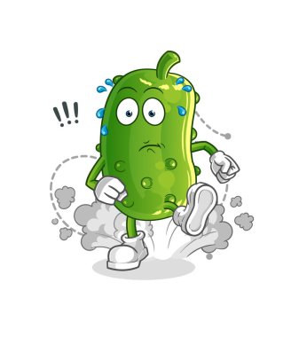 Salatalık çizimi. karakter vektörü