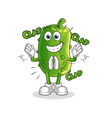 Salatalık alkışı. karakter vektörü