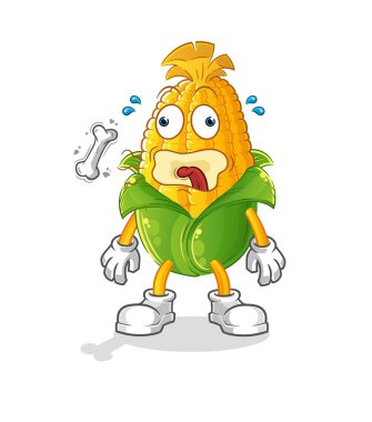 Mısır geğirti maskotu. çizgi film vektörü