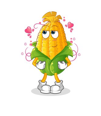 mısır utangaç vektör. çizgi film karakteri