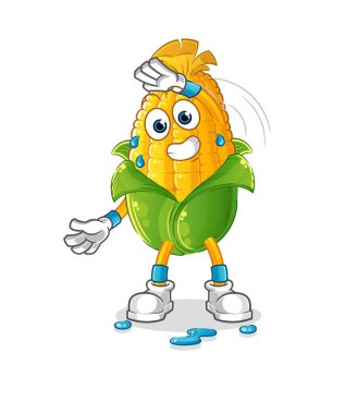 Mısır germe karakteri. çizgi film maskotu vektörü