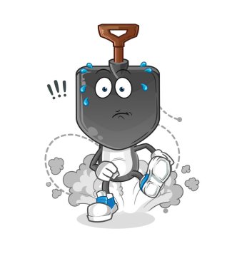 Çizim yapan kürek kafalı karikatür. karakter vektörü