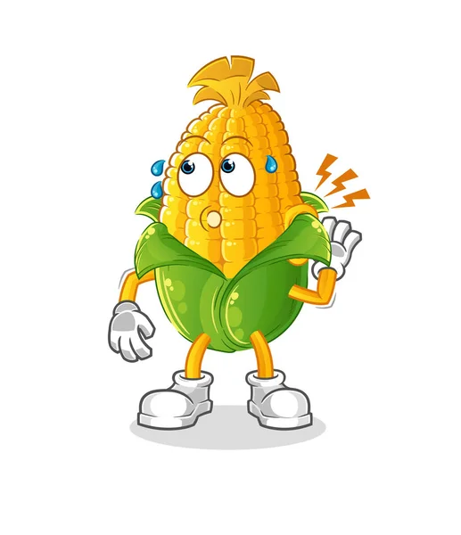 Corn Eavesdropping Vector Cartoon Character — Stock Vector