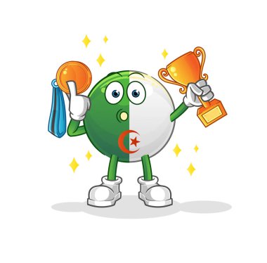 Trophie ile Cezayirli bayrak sahibi. çizgi film karakteri