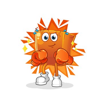 Brick Boxer karakteri. çizgi film maskotu vektörü