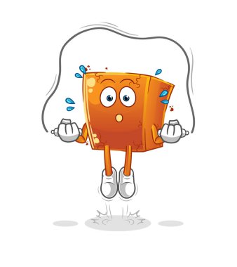 Brick ip atlama egzersizi. karakter vektörü