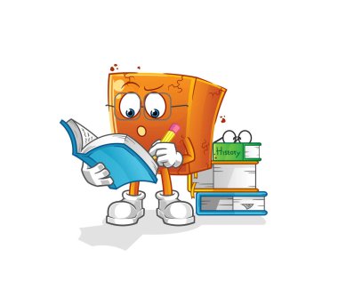 Brick maskot çalışıyor. çizgi film vektörü