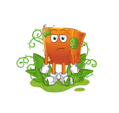 Brick uzun zamandır maskotluk yapıyor. çizgi film vektörü