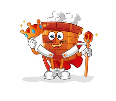 Baca kralı vektörü. çizgi film karakteri