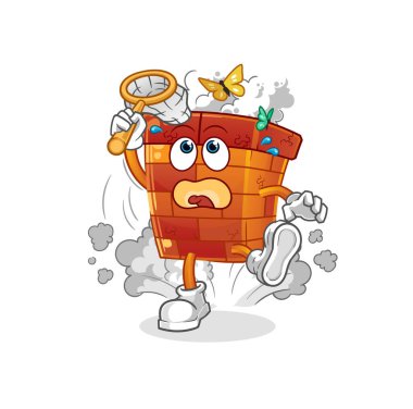 Kelebek resimli baca. karakter vektörü