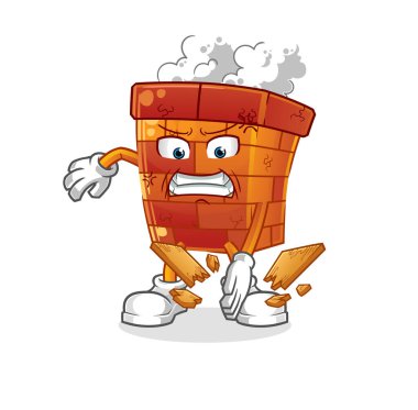 Baca karate maskotu. çizgi film vektörü