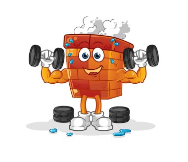 Baca ağırlığı alıştırması illüstrasyonu. karakter vektörü