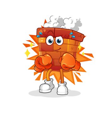 Baca boksörü karakteri. çizgi film maskotu vektörü