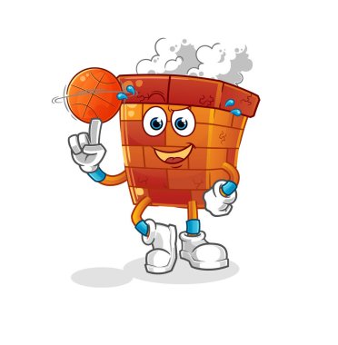 Baca top maskotu oynuyor. çizgi film vektörü