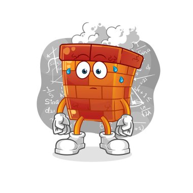 Sert vektör düşünen baca. çizgi film karakteri