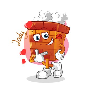 Baca flörtü illüstrasyonu. karakter vektörü