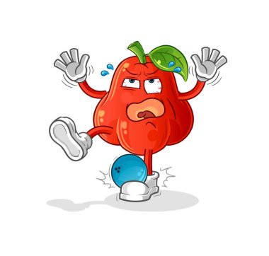 Bowling çizgi filminden Elma Hiten. çizgi film maskotu vektörü