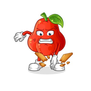 su elması karate maskotu. çizgi film vektörü