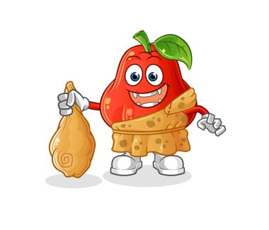 su elması çizgi filmi. çizgi film maskotu vektörü