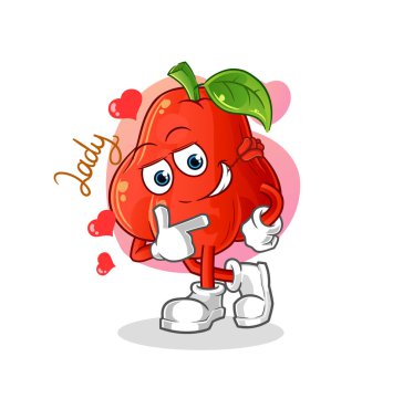 su elması flörtleşmesi. karakter vektörü