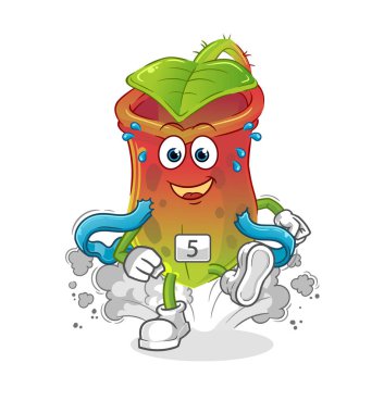 Koşucu karakterine ihtiyacı var. çizgi film maskotu vektörü